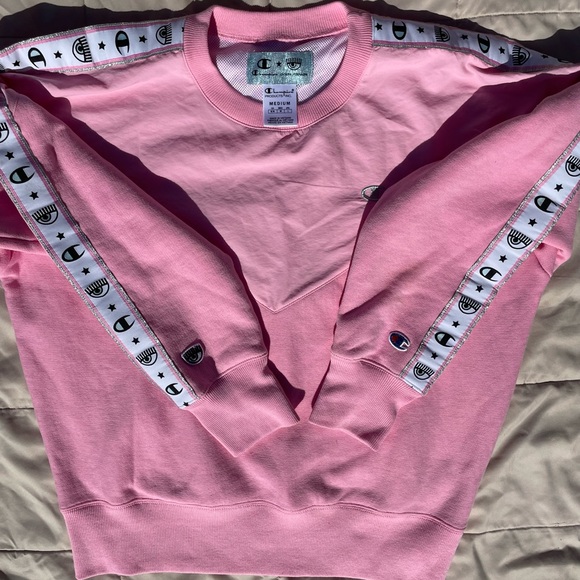 Chiara Ferragni x Champion Collab Pink Sweatshirt, Size M - Picture 6 of 16